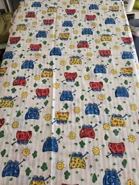 Vintage 1970's - 1980's COVERED WAGONS 100% Cotton Sewing Quilting Craft Fabric